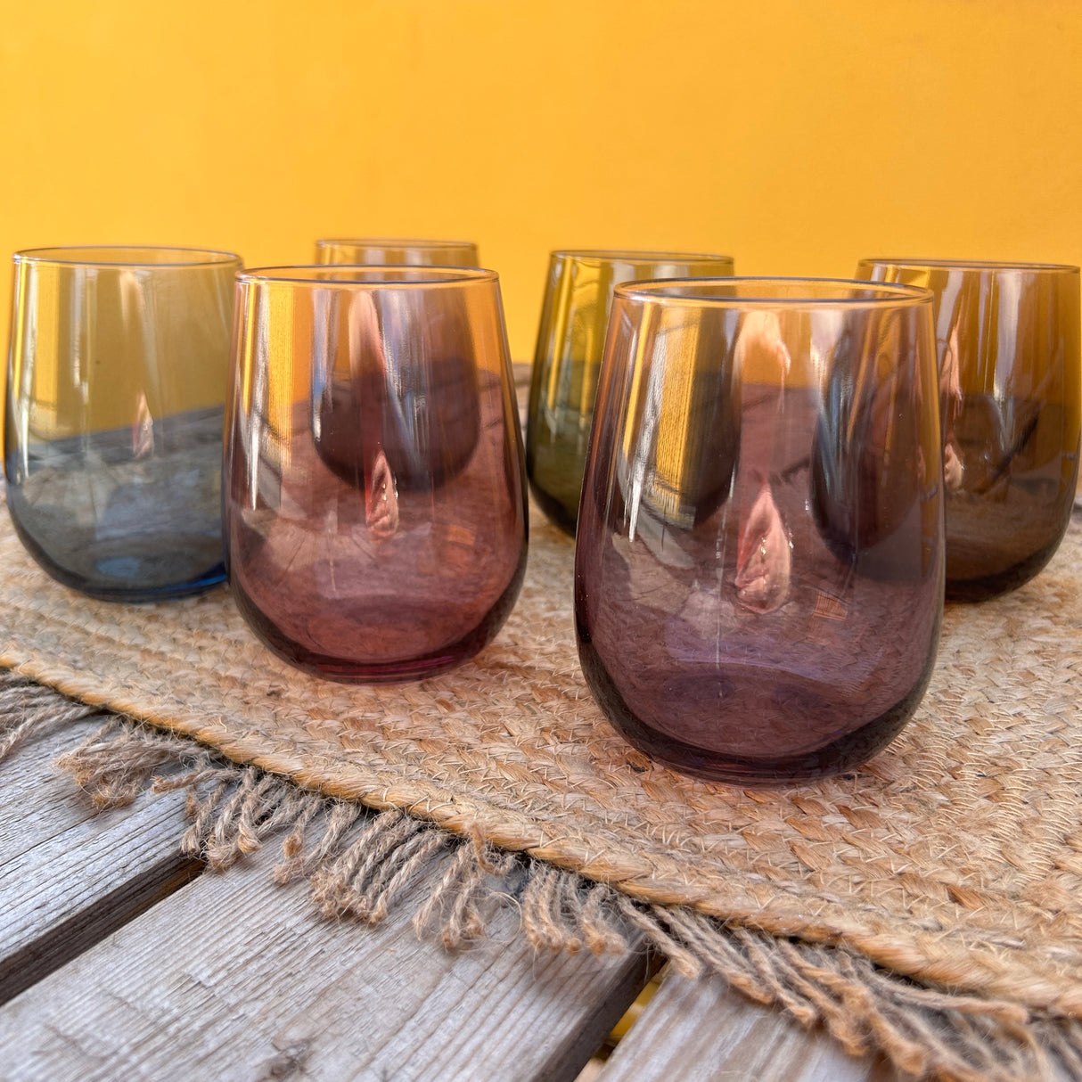 Set 6 Bicchieri MIAMI Colorati in vetro by Cucina & Cottura