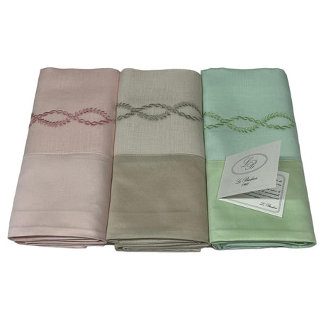 Set Asciugamani 3+3 in Puro Lino (varie fantasie) by Broderie