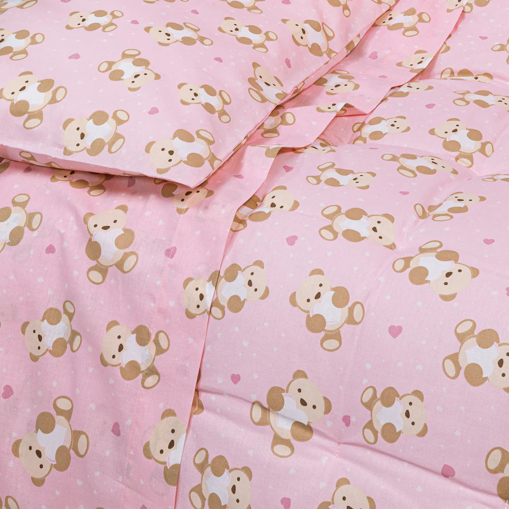 Completo Lenzuola Lettino Orsacchiotti Baby 100% Cotone - Caleffi