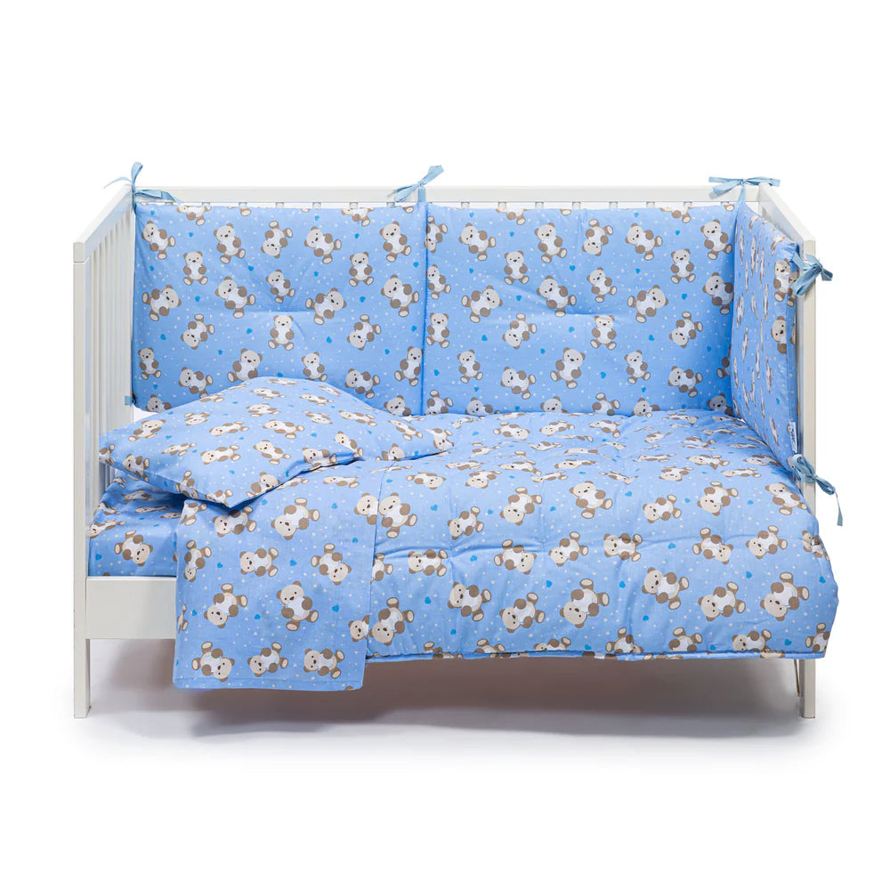 Completo Lenzuola Lettino Orsacchiotti Baby 100% Cotone - Caleffi