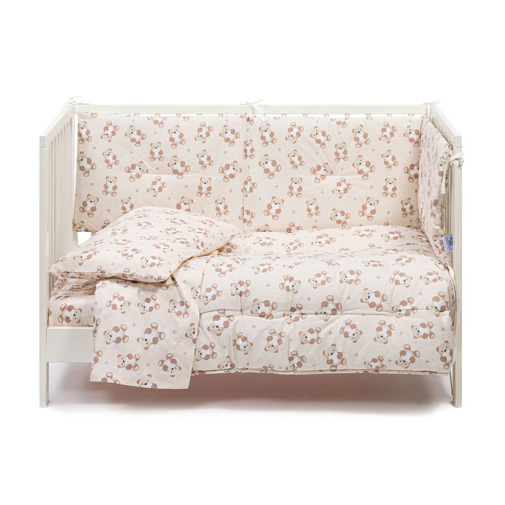 Completo Lenzuola Lettino Orsacchiotti Baby 100% Cotone - Caleffi