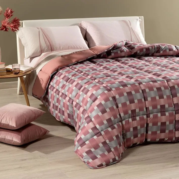 Caleffi Lagom Trapunta In Microfibra Per Letto Singolo – Colore Avio 100% Poliestere