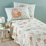 Completo Lenzuola Singolo Boschetto 100% Cotone - Caleffi