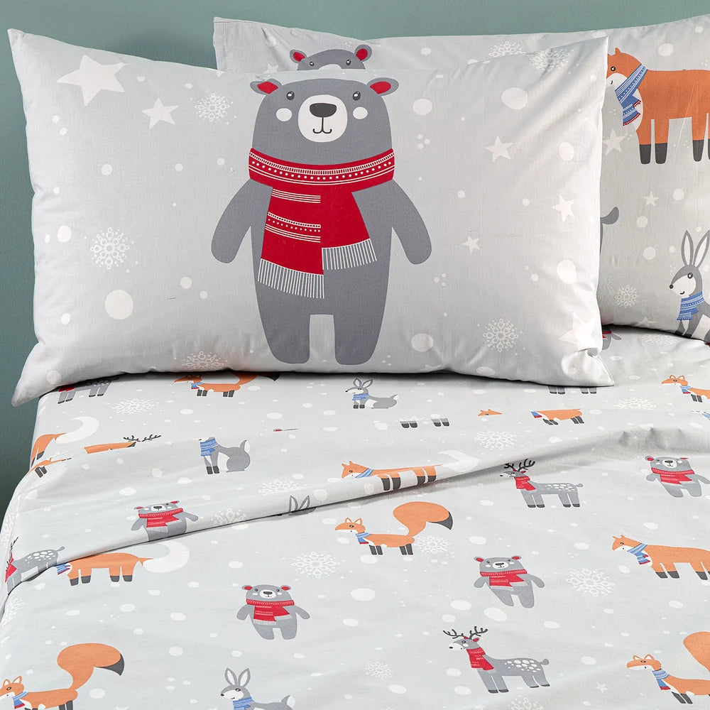 Completo Lenzuola Singolo Teddy 100% Cotone - Caleffi