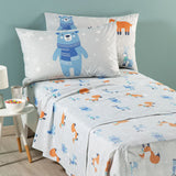 Completo Lenzuola Singolo Teddy 100% Cotone - Caleffi