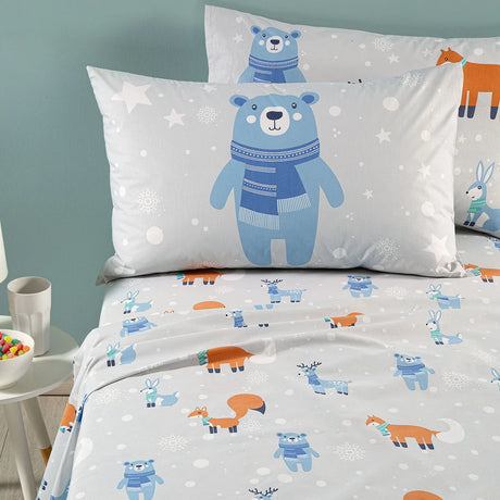 Completo Lenzuola Singolo Teddy 100% Cotone - Caleffi