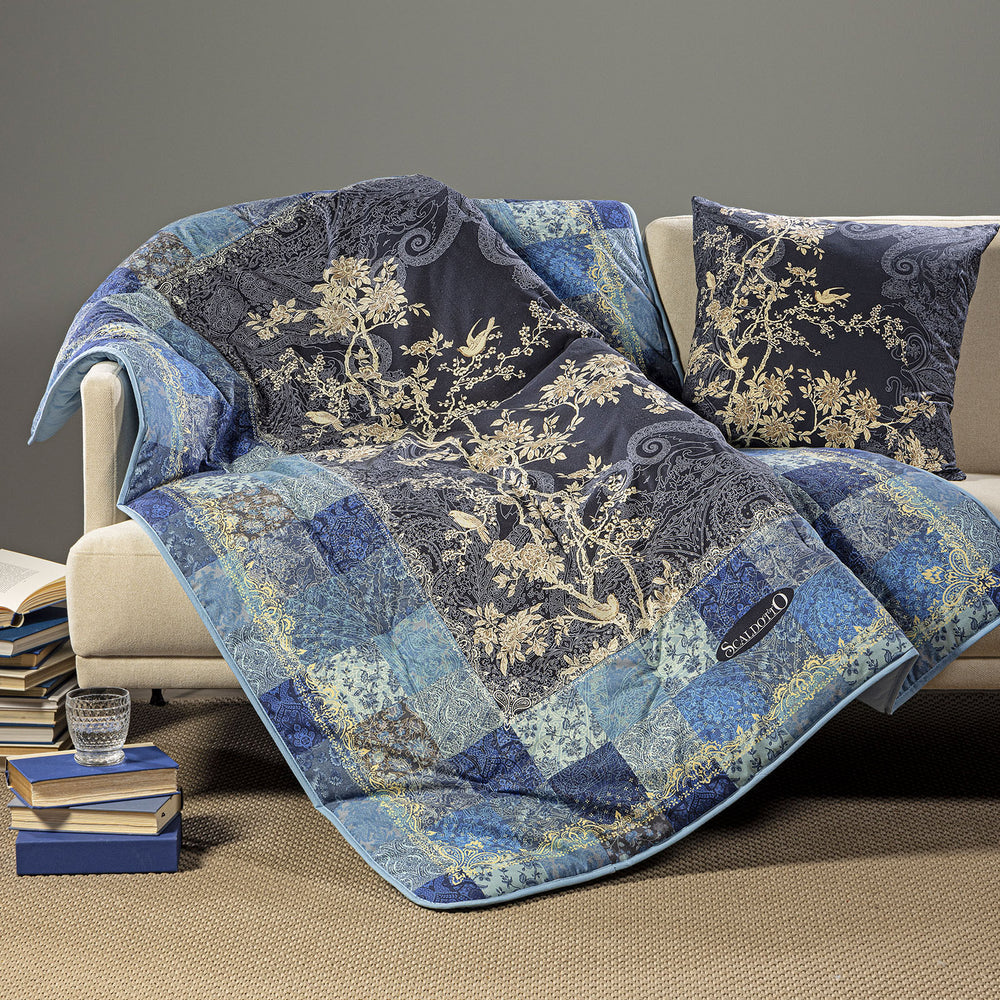 Plaid Scaldotto Berry In Cotone Pettinato - Caleffi