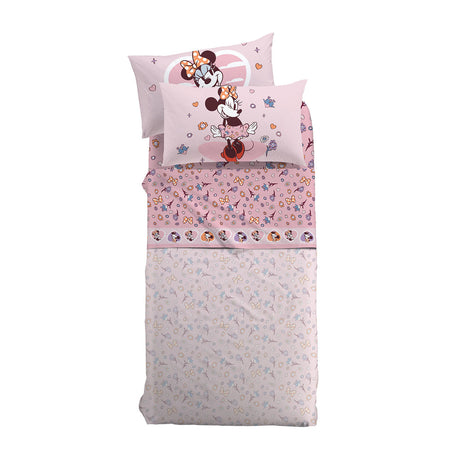 Completo Lenzuola Minnie Love 100% Cotone - Caleffi