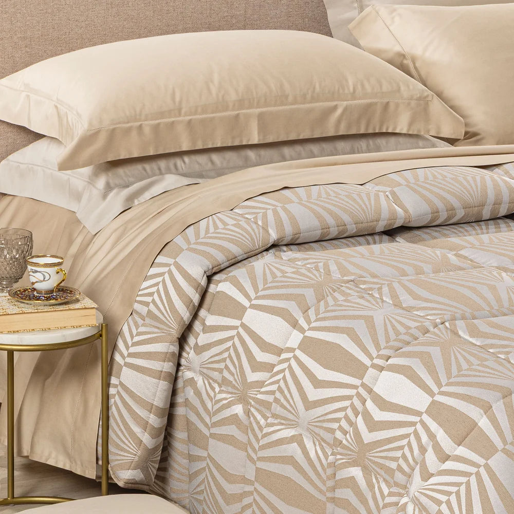 Trapunta Matrimoniale In Raso Jacquard Santal - Caleffi