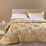 Trapunta Matrimoniale In Raso Jacquard Rosier - Caleffi