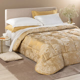 Trapunta Matrimoniale In Raso Jacquard Rosier - Caleffi