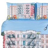 Completo Copripiumino Matrimoniale NY East Village 100% Cotone - Caleffi
