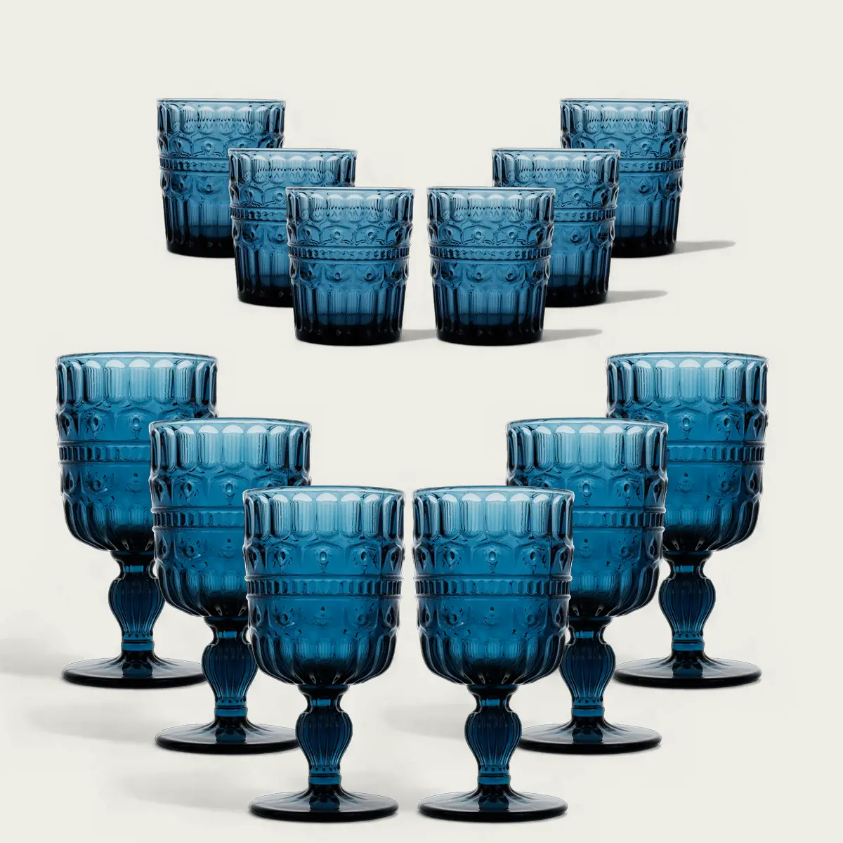 Set 6 Bicchieri/Calici Heritage Blu - Arca