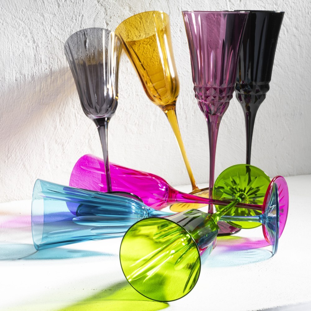 Set 2 Tumbler + Calici + Flute GEM ZAFFIRO - Weissestal