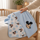 Copertina Mussola Baby Mickey & Minnie con Ricamo in Cotone e Bamboo - Disney