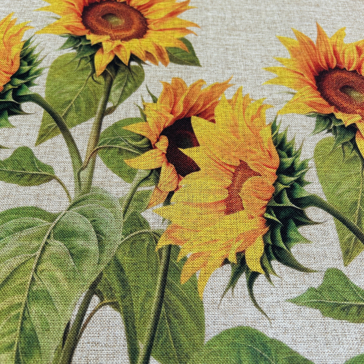 Passatoia Cucina Antiscivolo Girasole Effetto Lino con Fondo Gommato