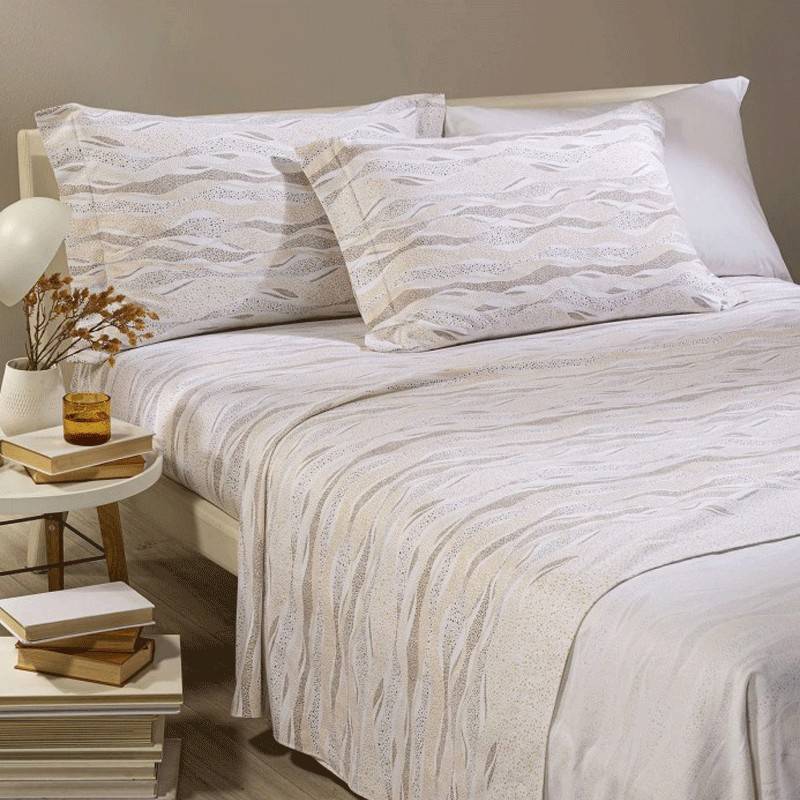 Completo Lenzuola In Cotone Sirio Matrimoniale - Caleffi