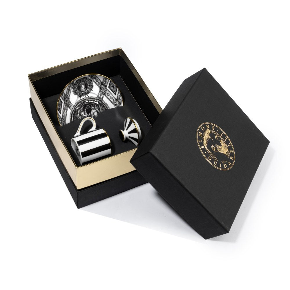 Tazzina Caffè con Piattino e Coperchio Souvenirs De Voyage - Weissestal