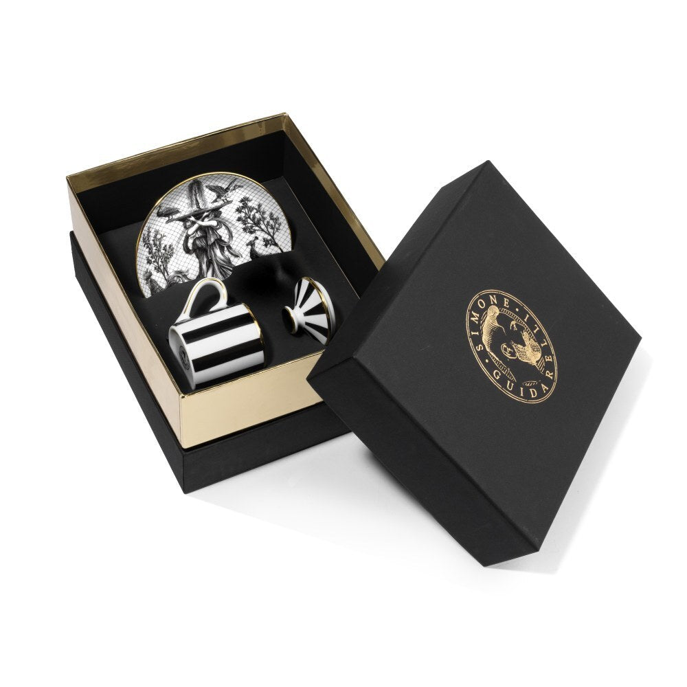 Tazzina Caffè con Piattino e Coperchio Souvenirs De Voyage - Weissestal