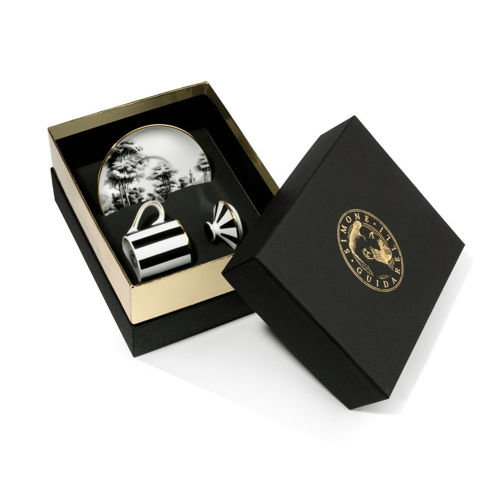 Tazzina Caffè con Piattino e Coperchio Souvenirs De Voyage - Weissestal