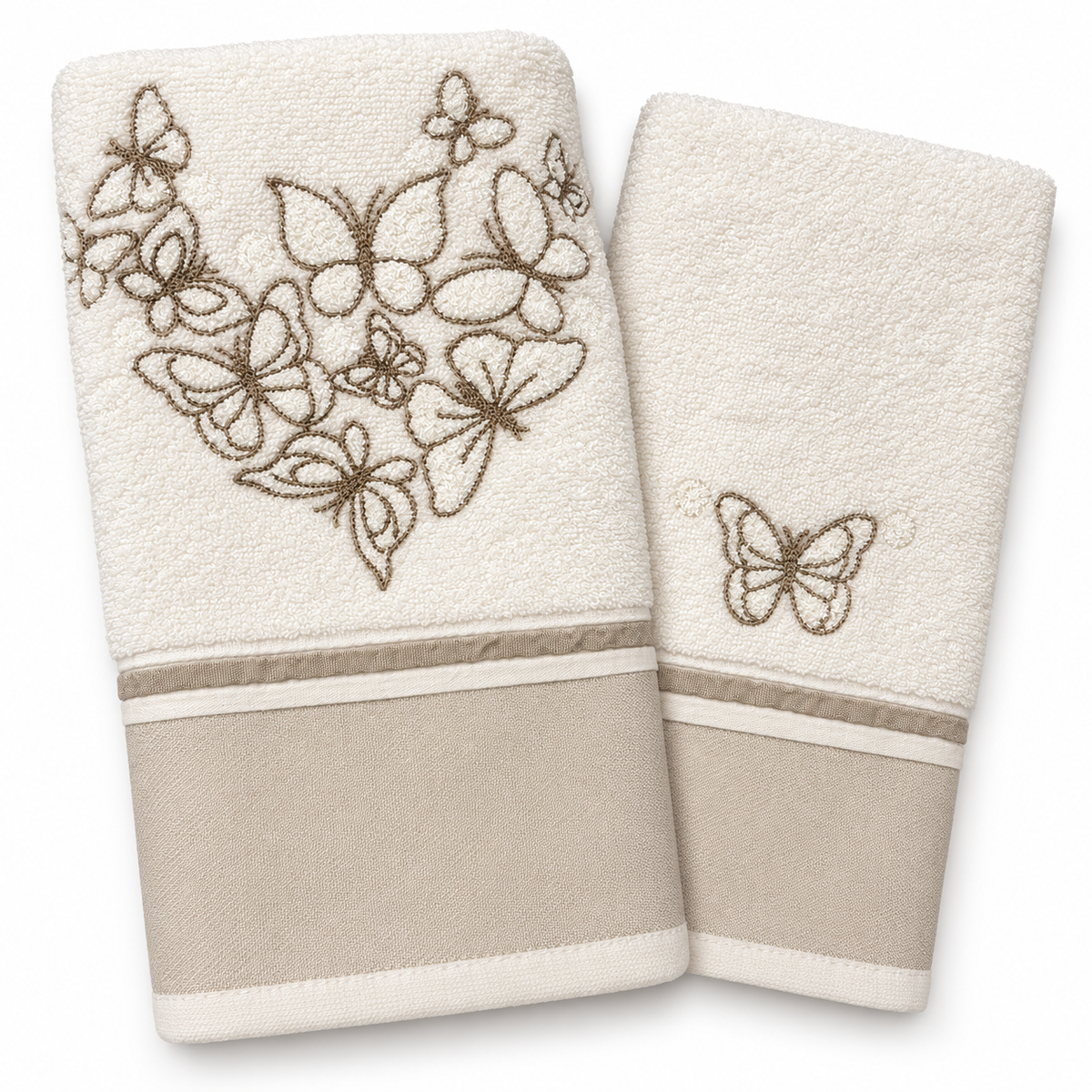 Coppia Asciugamani Viso + Ospite Elsa 100% Cotone - Vingi