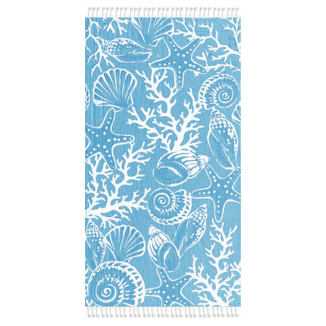 Telo Pareo Jacquard IGLAS DOUBLE FACE CON FRANGE by Linea Oro