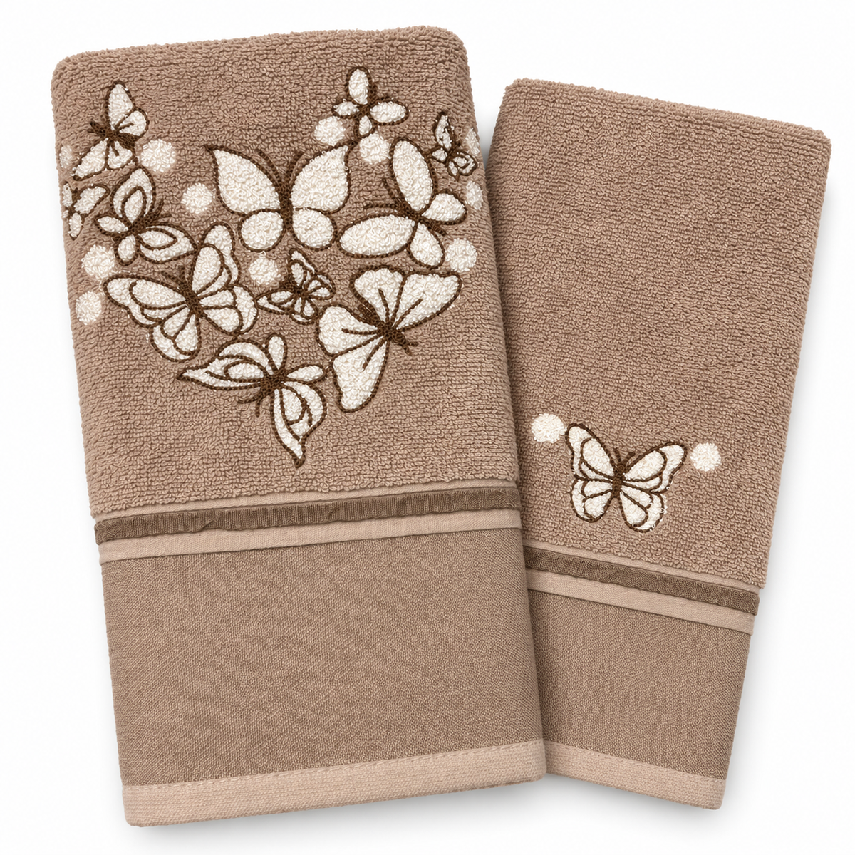 Coppia Asciugamani Viso + Ospite Elsa 100% Cotone - Vingi