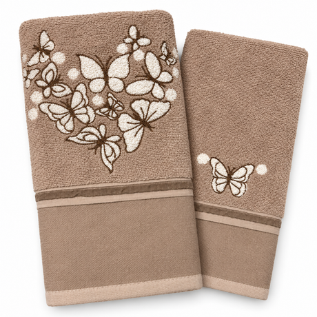 Coppia Asciugamani Viso + Ospite Elsa 100% Cotone - Vingi