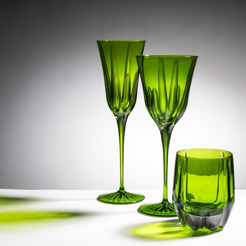 Set 2 Tumbler + Calici + Flute GEM SMERALDO - Weissestal