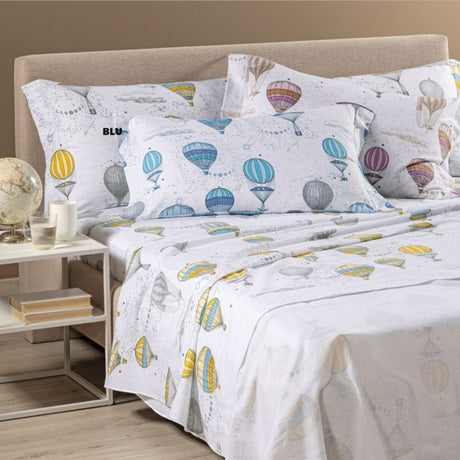 Completo Lenzuola VOLO in Flanella Matrimoniale – Caleffi