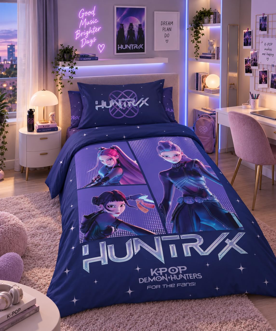 Completo Lenzuola Singolo K-Pop Demon Hunters Netflix – 3 Pezzi