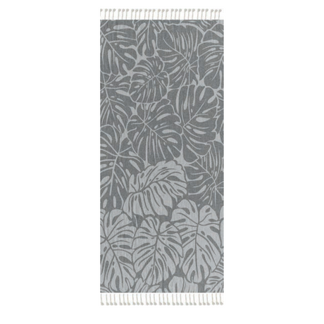 Telo Pareo Jacquard AVANA DOUBLE FACE CON FRANGE by Linea Oro