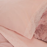 Completo Lenzuola Sophie in Cotone con Pizzo – Singolo, Piazza e Mezza, Matrimoniale | Atelier 17 Made in Italy