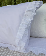 Completo Lenzuola Matrimoniale Nicole L’Atelier17 con Pizzo Sangallo 100% Cotone Made in Italy