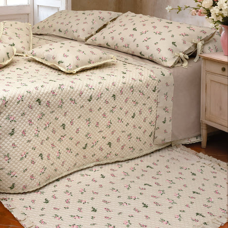 Completo lenzuola Fior di Primavera L’Atelier 17 matrimoniale cotone made in Italy
