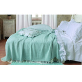 Copriletto Malika L’Atelier17 Matrimoniale 260x260 Cotone Nido d’Ape Perla Acquamarina