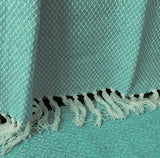Copriletto Malika L’Atelier17 Matrimoniale 260x260 Cotone Nido d’Ape Perla Acquamarina