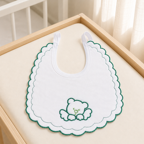 Bavaglino Neonato Orsetto 100% Cotone - Irge