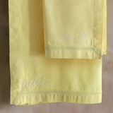 Set asciugamani Camilla L’Atelier17 1+1 cotone con ricamo e orlo a giorno 60x100 40x60