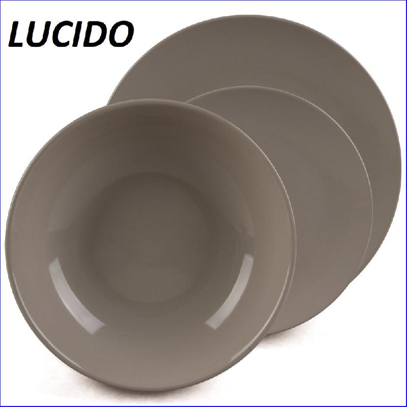 Servizio di piatti 18 pezzi EVA colori Rosa\Grigio\Tortora, opaca o lucido by Casa Milano