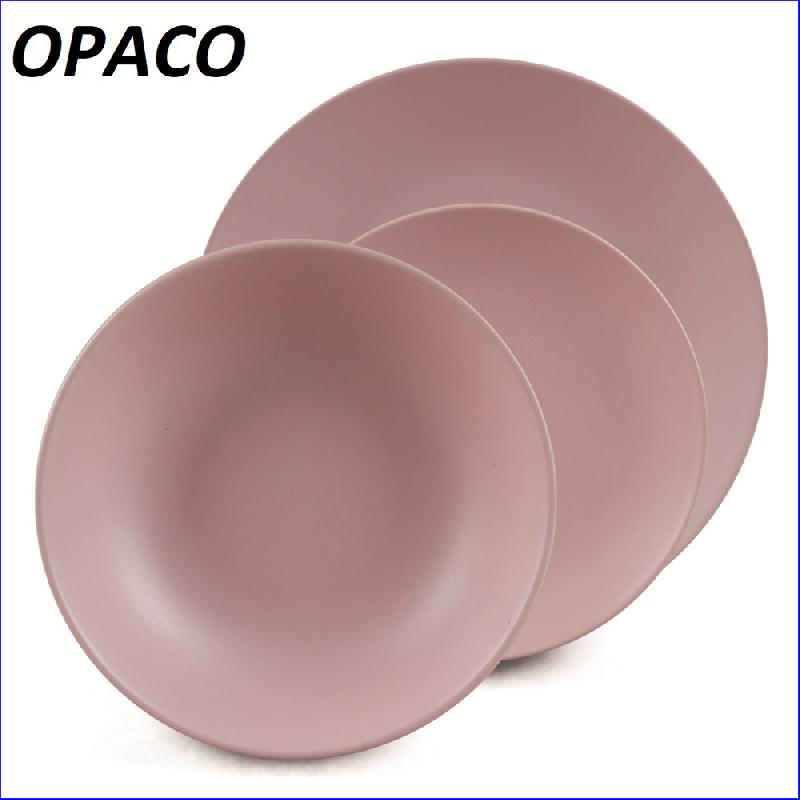 Servizio di piatti 18 pezzi EVA colori Rosa\Grigio\Tortora, opaca o lucido by Casa Milano