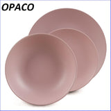 Servizio di piatti 18 pezzi EVA colori Rosa\Grigio\Tortora, opaca o lucido by Casa Milano
