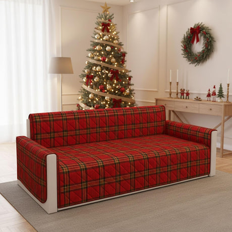 Copridivano Trapuntato Double-Face Natalizio Soft Noel da 2 a 4 Posti - Zucchissime