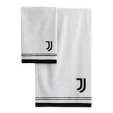 Set Asciugamani 1+1 Juventus Ufficiale 100% Cotone – 100x60 + 60x40 Bianco Nero