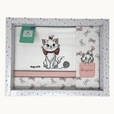 Completo Lenzuola Lettino 3 Pezzi Aristogatti 100% Cotone - Disney Baby