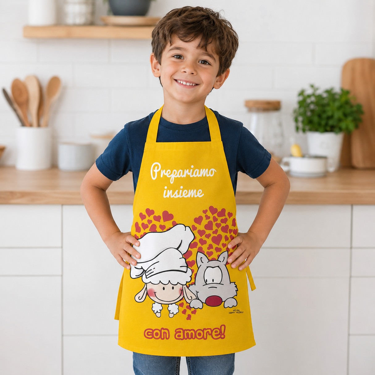 Grembiule da Cucina per Bambini “Prepariamo Insieme” Kids - Happy People
