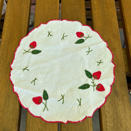 Coppia Centrini FRAGOLA (160) By Mondo Biancheria