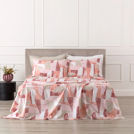 Completo Lenzuola In Cotone Stampato TEREN - Linea Oro