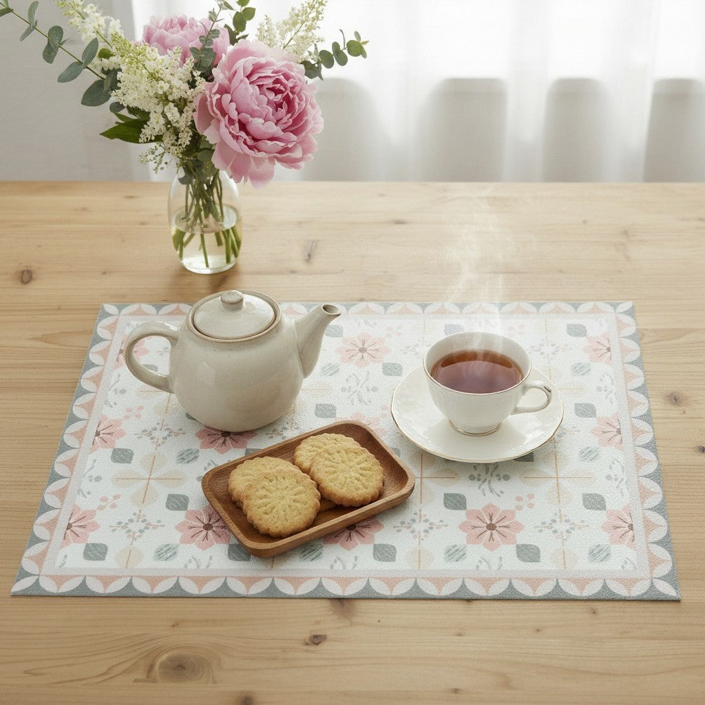Tovaglietta Americana Rosé Garden 33x45 cm in PVC Impermeabile - Made in Italy