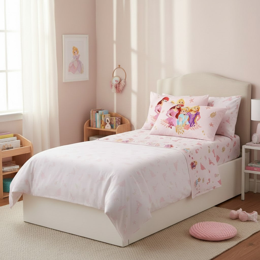 Completo Lenzuola Singolo MAGIC PRINCESS 100% Cotone - Caleffi